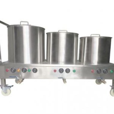 NỒI NẤU PHỞ INOX ĐIỆN BẰNG ĐIỆN 150LÍT 3 NỒI